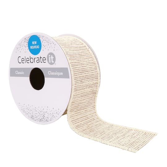 1.5'' x 2yd. Wired Faux Bark Ribbon by Celebrate It®